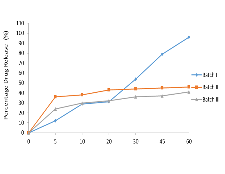 Dissolution profile of ibuprofen using acacia as 